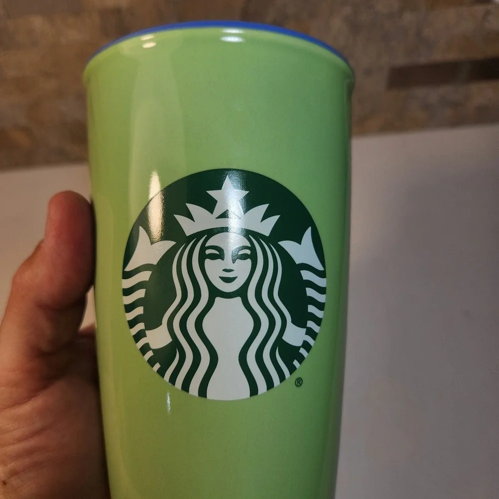 Starbucks Disney Animal Kingdom Ceramic Travel Tumbler Mug 12oz Minnie Mouse New